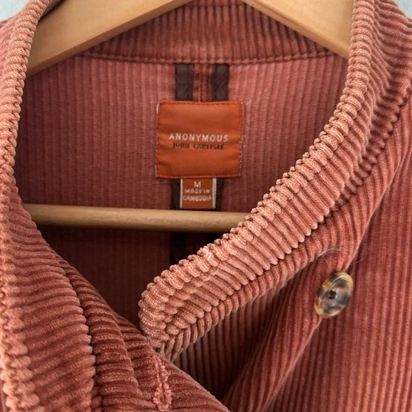 Anonymous John Carlisle corduroy Cognac Jacket  size medium - Picture 2 of 4
